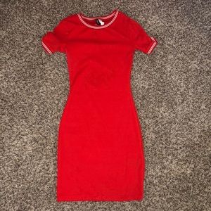 Red tight dress